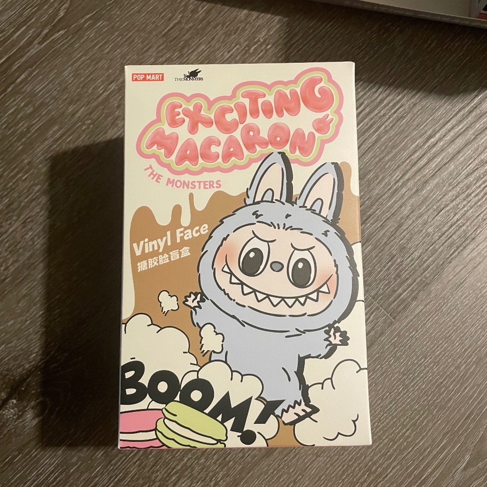 Authentic Popmart Monsters Labubu Exciting Macaron vinly Blind Box